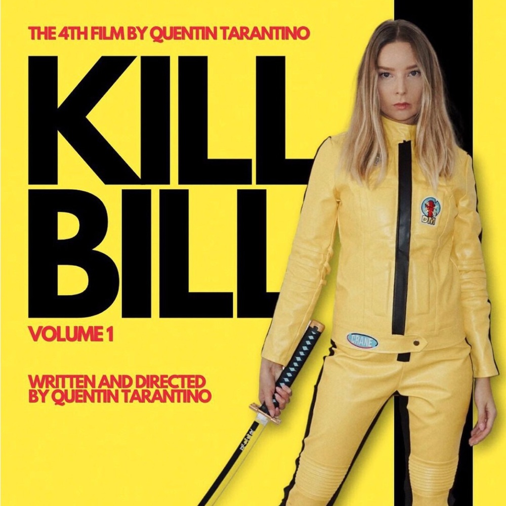 Classic Yellow Kill Bill Cosplay Costume with Samurai Sword (NWT)